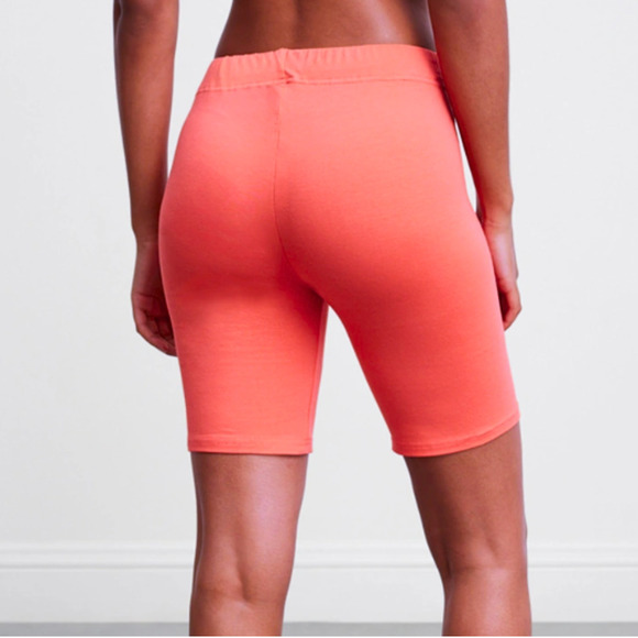LES GIRLS LES BOYS Women's NWT 7.5" Jersey Apparel Bike Short In Hot Coral XS - Picture 3 of 13